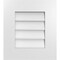 Ekena Millwork Vertical Surface Mount PVC Gable Vent: Non-Functional, w/ 3-1/2"W x 1"P Standard Frame, 16"W x 18"H GVPVE16X1801SN - alternate 1